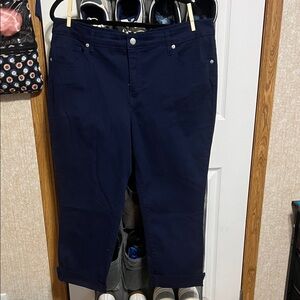 Crown & Ivy Navy Boot Cut Pants